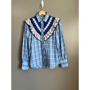 80's Kenny Rogers women's western pearl snap shirt cowgirl rodeo size 7/8